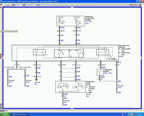 2004 Ford Expedition Rear Wiper Wiring Diagram