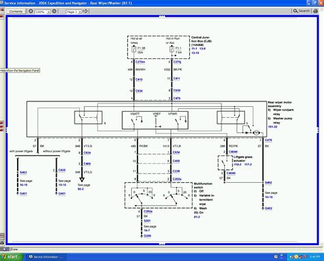 2004 Ford Expedition Rear Wiper Wiring Diagram