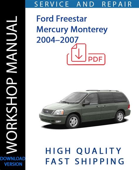 2004 Ford Freestar Repair Manual Free