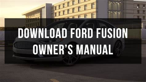2004 Ford Fusion Europe Owners Manual