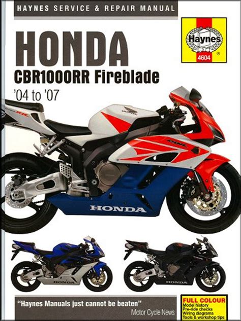 2004 Honda Cbr1000rr Fireblade Service Repair Manual Instant Download