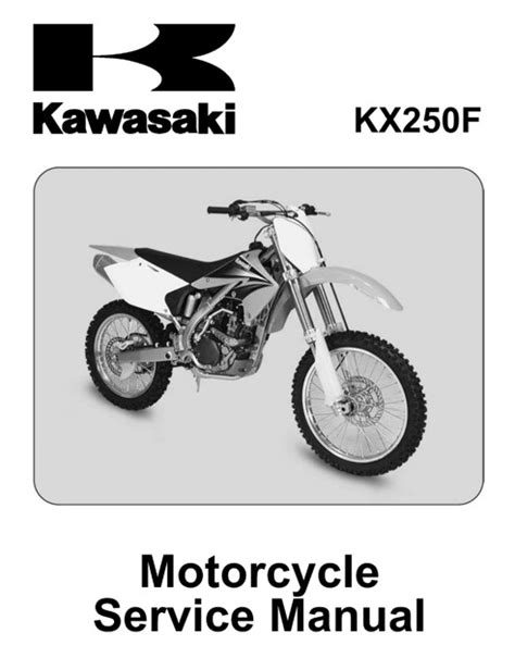 2004 Kawasaki Kx250f Service Repair Workshop Manual Download