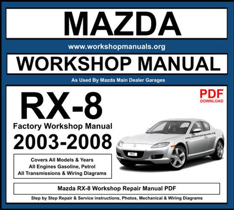 2004 Mazda Rx 8 Workshop Repair Service Manual