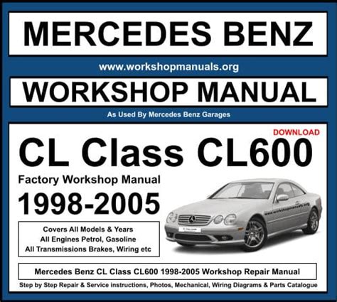 2004 Mercedes Benz Cl600 Service Repair Manual Software