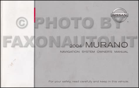 2004 Nissan Murano Owners Manual