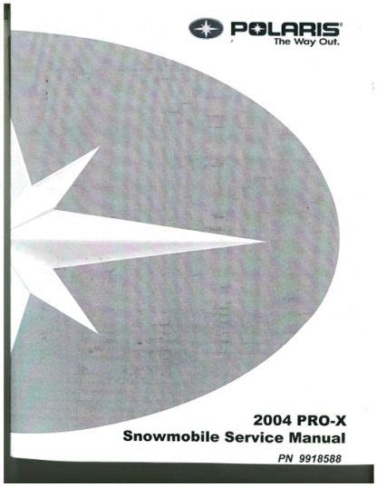 2004 Polaris Pro X Snowmobile Service Repair Manual