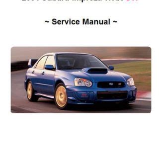 2004 Subaru Impreza Wrx Sti Service Manual