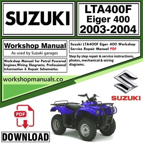2004 Suzuki Eiger 400 4x4 Service Manual Free Ebook