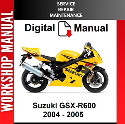 2004 Suzuki Gsxr600 Service Repair Manual Instant Download