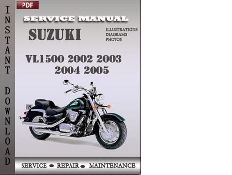 2004 Suzuki Vl1500 Service Repair Manual Download