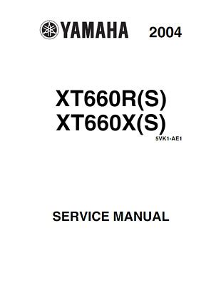 2004 Yamaha Xt660 Motorcycle Workkshop Service Manual