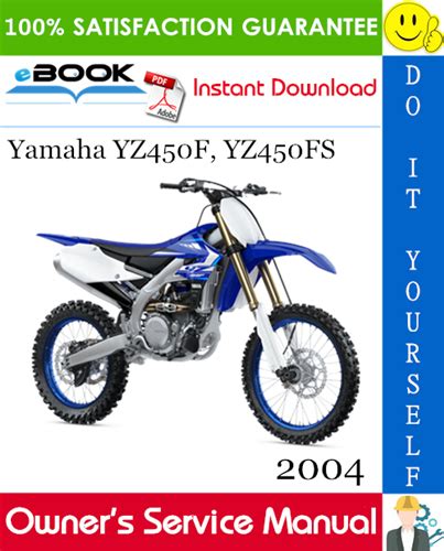 2004 Yamaha Yz450f S Service Repair Manual Download