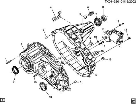 2004 chevy silverado transfer case diagram 