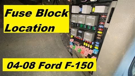 2004 ford f 150 fuse box location 