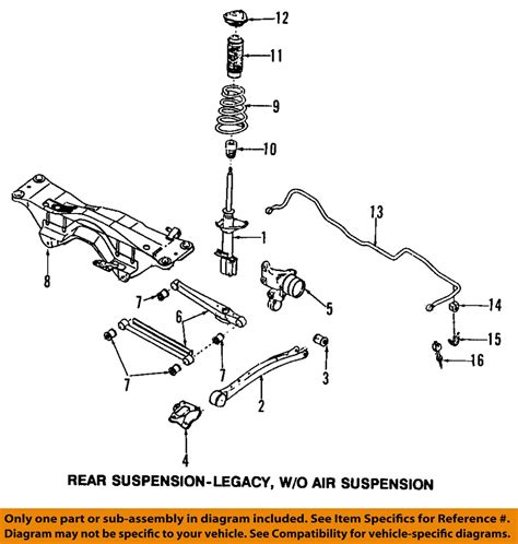 2004 forester rear suspension diagram 