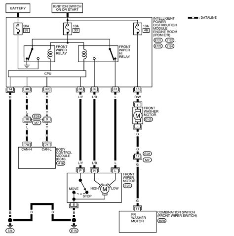 2004 nissan maxima wiper control module diagram 