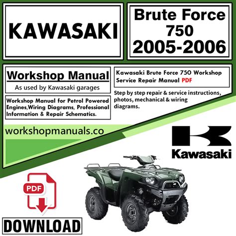 2005 2007 Kawasaki Brute Force 750 Shop Manual 594 Pages