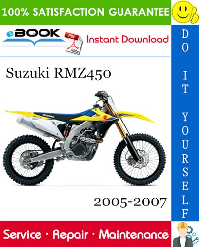 2005 2007 Suzuki Rmz450 Service Repair Workshop Manual Download 2005 2006 2007