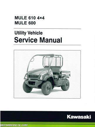 2005 2009 Kawasaki Mule 610 Kaf400 Atv Repair Manual