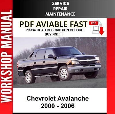 2005 Chevy Avalanche Service Repair Manual