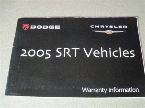 2005 Chrysler Crossfire Srt6 Owners Manual