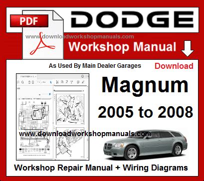 2005 Dodge Magnum Car Service Repair Manual Download