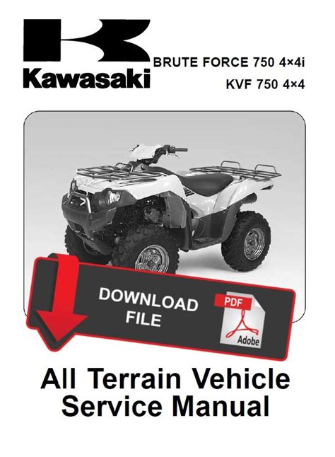 2005 Kawasaki Kvf750 Service Repair Manual Instant Download