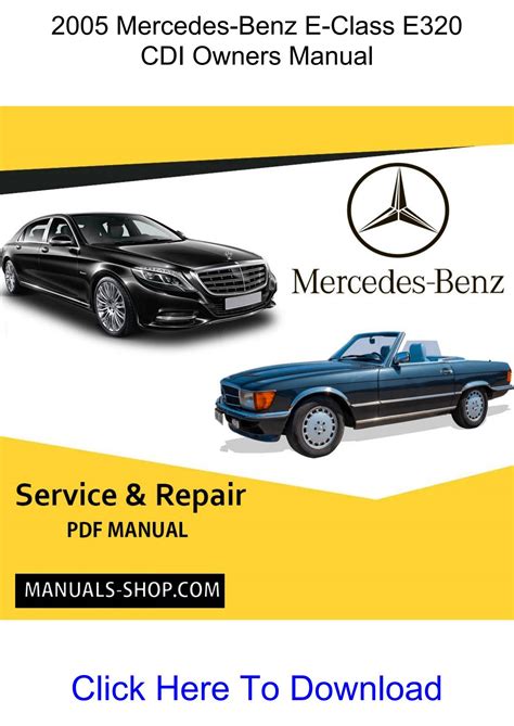 2005 Mercedes Benz E Class E320 Cdi Owners Manual