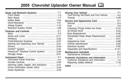 2005 Uplander Repair Manual Free
