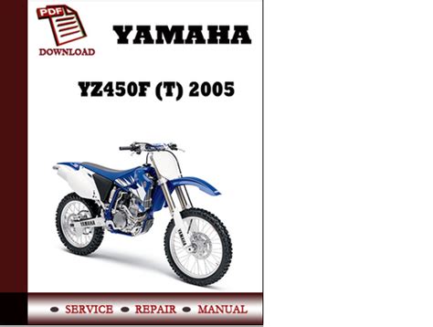 2005 Yamaha Yz450f Service Repair Manual Motorcycle Pdf Download Detailed And Specific