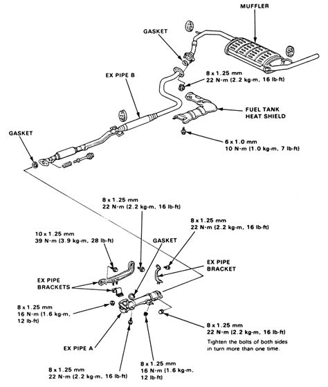 2005 honda civic exhaust diagram 