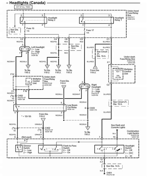 2005 honda element headlamp wiring diagram 