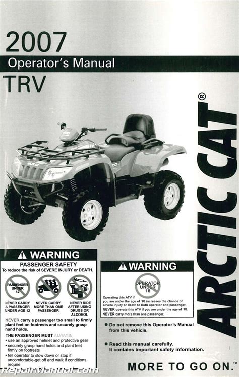 2006 Arctic Cat Atv Repair Service Manual Download