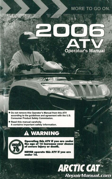 2006 Arctic Cat Atv Service Repair Workshop Manual Download