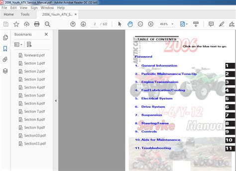 2006 Arctic Cat Y 6 Y 12 Youth Atv Service Repair Manual Download 06