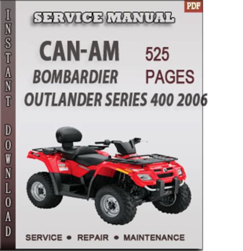 2006 Can Am Outlander Series Service Repair Manual Download