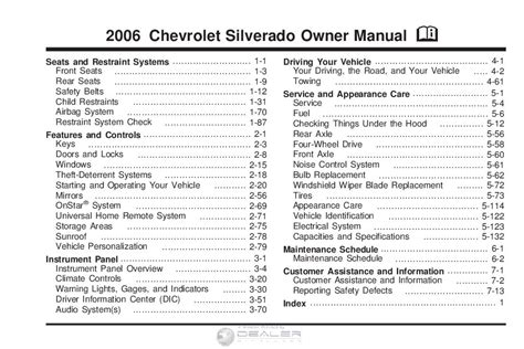 2006 Chevy Silverado 1500 Repair Manual