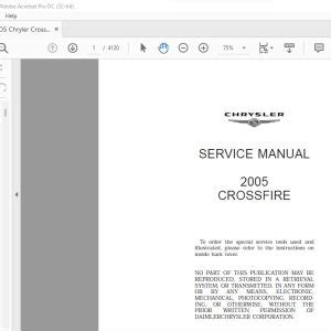 2006 Crossfire Factory Service Manual Download