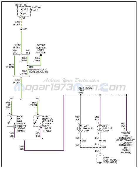 2006 Dodge 3500 Back Up Light Wiring Diagram