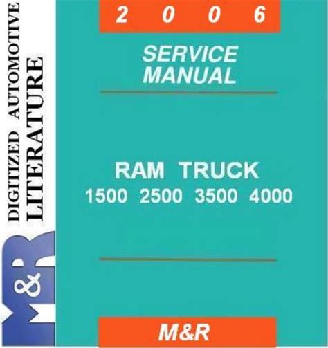 2006 Dodge Ram Srt10 Dr 1500 2500 3500 Service Manual