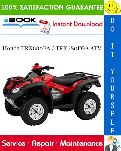 2006 Honda Rincon 680 Trx680fa Trx680fga Service Repair Manual Instant Download