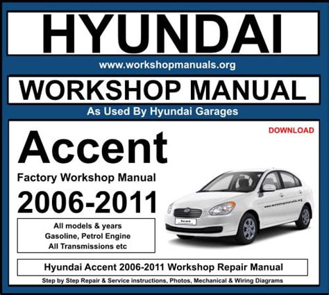 2006 Hyundai Accent Service Repair Workshop Manual