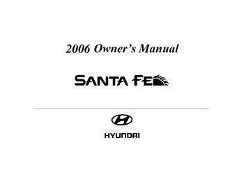 2006 Hyundai Santa FE Manuale Del Proprietario Italian Manual and Wiring Diagram