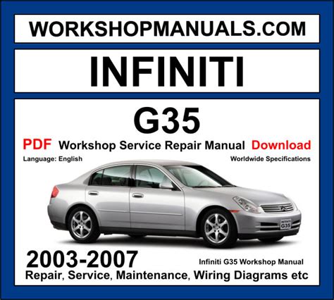 2006 Infiniti G35 Service Repair Workshop Manual Download