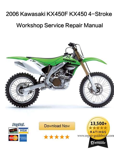 2006 Kawasaki Kx450f Service Repair Workshop Manual Download