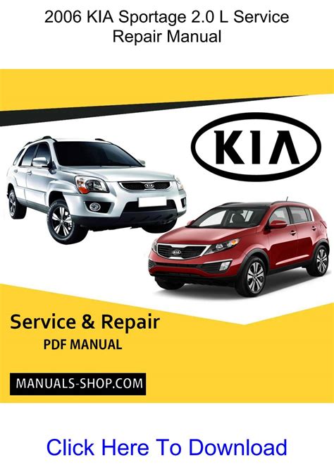 2006 Kia Sportage 2 0l Service Repair Manual