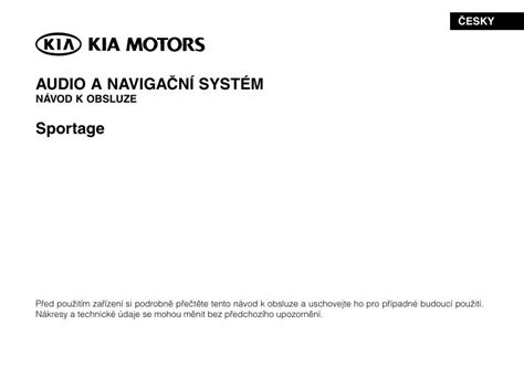 2006 Kia Sportage Navod K Obsluze Czech Manual and Wiring Diagram