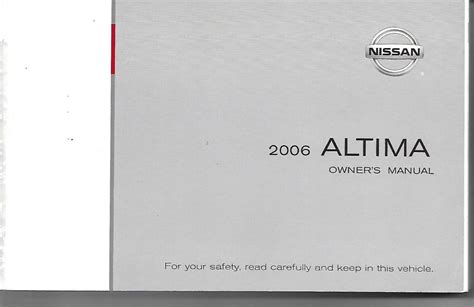 2006 Nissan Altima Owners Manual
