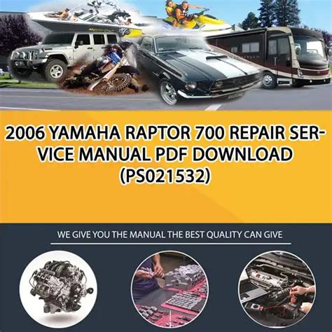 2006 Yamaha Raptor 700 Repair Service Manual Pdf Download