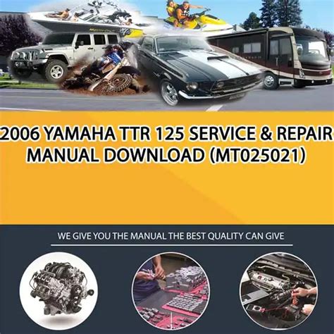 2006 Yamaha Ttr 125 Service Repair Manual Download